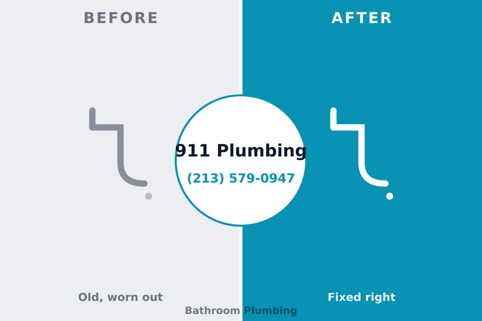 Before and after: plumbing repair Oronoco, MN